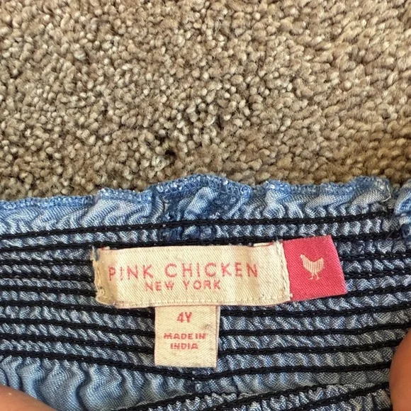 Pink Chicken- Chambray Wide Leg Romper - Picture 3 of 4